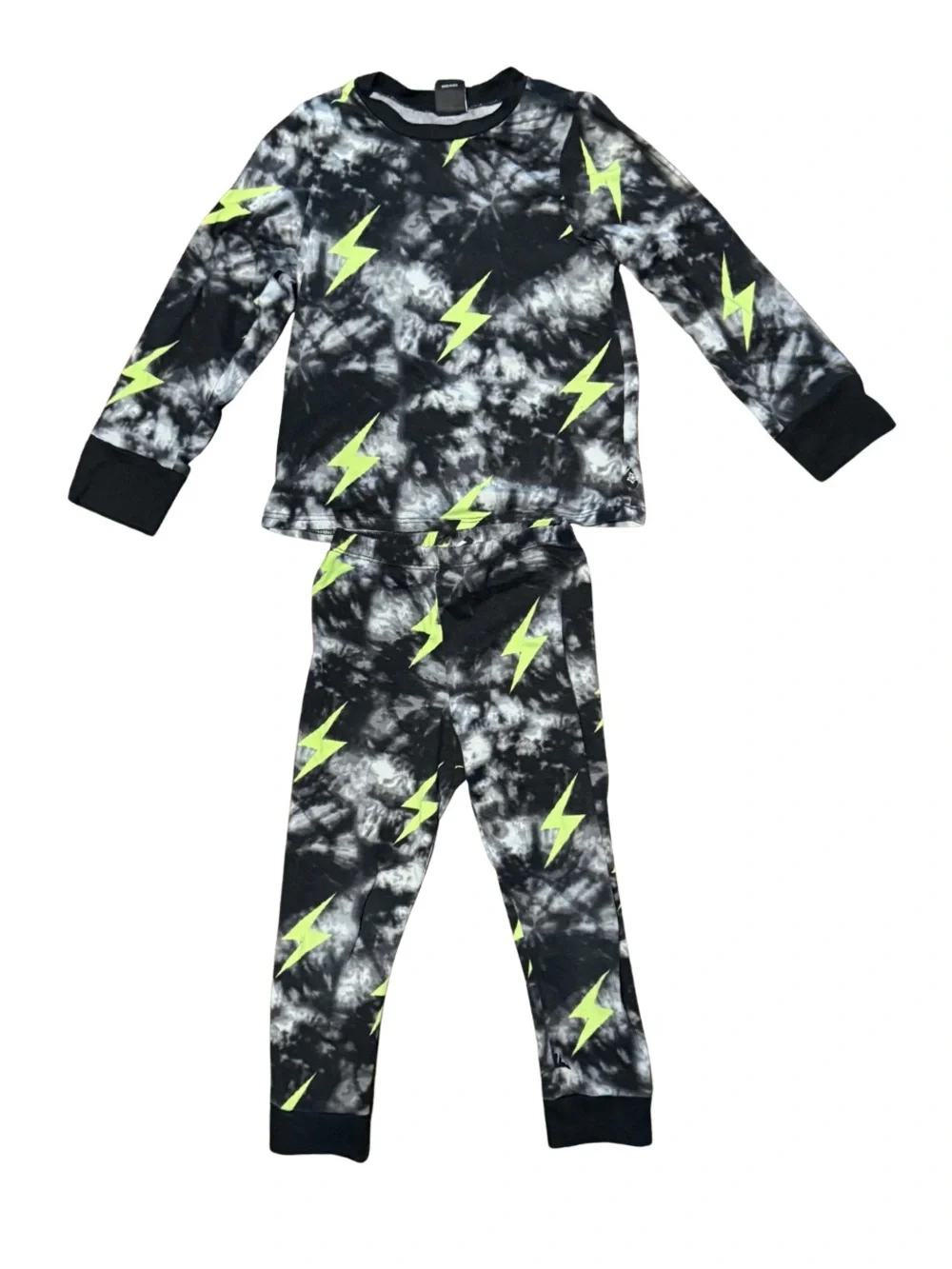 Pixielane Boys lightning Pajama Set size 4 EUC